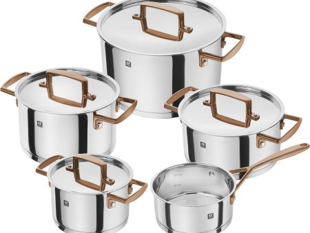 Zwilling Bellasera 5 Pc Cookware Set , Rose Gold - 16 Cm Saucepan No Lid, 20 Cm Stew Pot, 16 Cm, 20 Cm, 24 Cm Stock Pot Online