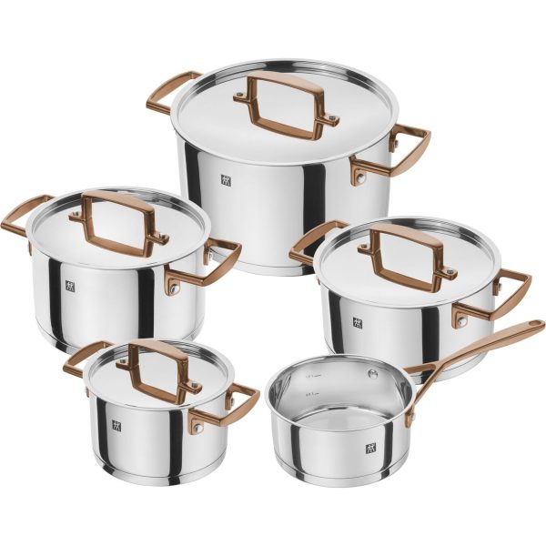 Zwilling Bellasera 5 Pc Cookware Set , Rose Gold - 16 Cm Saucepan No Lid, 20 Cm Stew Pot, 16 Cm, 20 Cm, 24 Cm Stock Pot Online