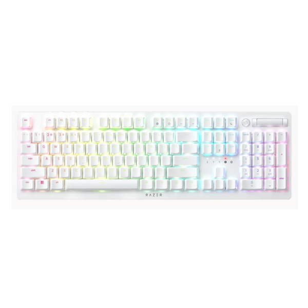 Razer Deathstalker V2 Pro - Wireless Low Profile Optical Gaming Keyboard (Clicky Purple Switch) - White Edition For Cheap