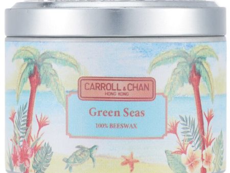 100% Beeswax Tin Candle - Green Seas - (8x6) cm Cheap