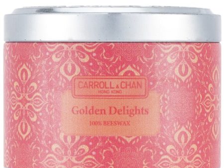 100% Beeswax Tin Candle - Golden Delights - (8x6) cm Online