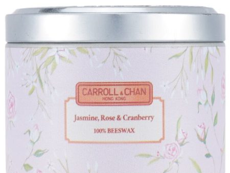 100% Beeswax Tin Candle - Jasmine Rose Cranberry - (8x6) cm Fashion