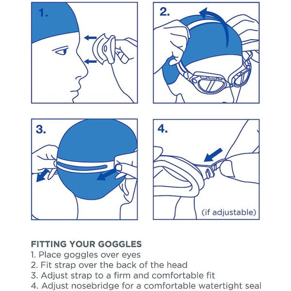 Zoggs Australia Nitrogen Optic Swim Goggles Strap & Nosebridge Set Fashion