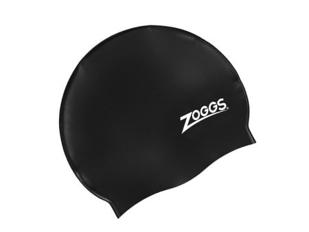 Zoggs Australia One Size Silicone Black Swim Cap Supply