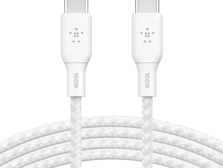 Belkin Braided Usbc To C 2.0 100W Cable 3M White Discount