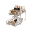 2 tier transparent pull-out tray organiser For Cheap