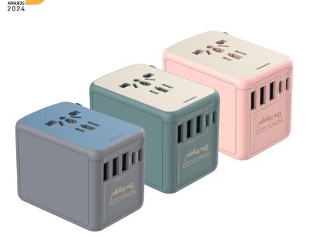 Monocozzi Bon Voyage 35W Travel Adaptor with 3 x USB and 2 x USB-C PD Connector Online now