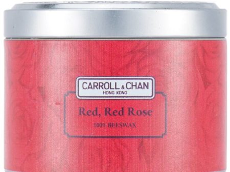 100% Beeswax Tin Candle - Red Red Rose - (8x6) cm Online