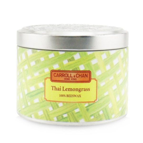 100% Beeswax Tin Candle - Thai Lemongrass - (8x6) cm Hot on Sale