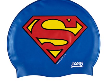 Zoggs Australia Justice League Superman Silicone Swim Cap (6-14 years) For Discount