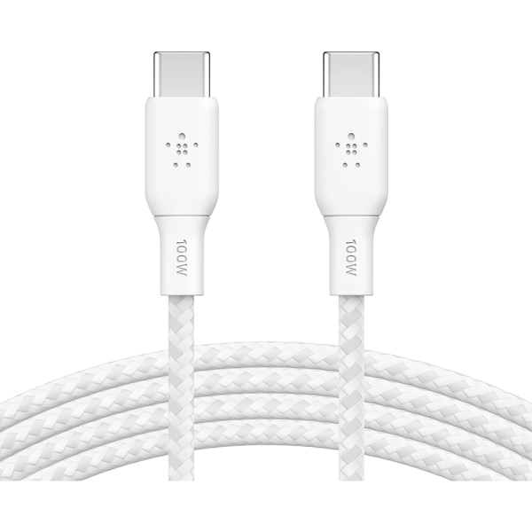 Belkin Braided Usbc To C 2.0 100W Cable 3M White Discount