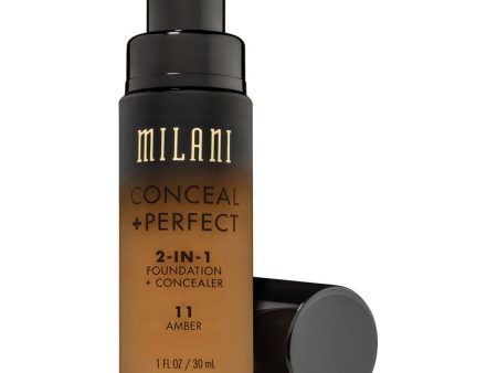 MILANI - Conceal + Perfect 2-in-1 Foundation Concealer, Amber Nectar - 1 fl. oz. (30 ml) Fashion