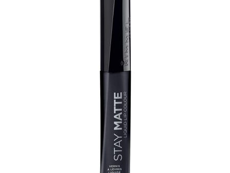 RIMMEL - Stay Matte Liquid Lip Colour, Pitch Black - 0.21 fl. oz. (6.5 ml) Sale